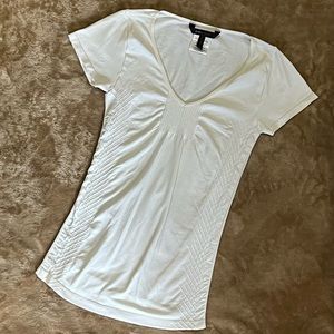 White BCBG Stretchy Tee